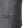 RIDERACT® Mens Leather Motorbike Vest | Black Waistcoat-Style Classic Biker Vest