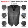 RIDERACT® Men’s Classic Plain Motorcycle Vest – All-Rounder