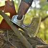 Viking Bearded Axe Hatchet with Ashwood Handle Ubba AXE104BLK