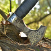 Engraved Viking Axe with Ashwood Handle Sigurd AXE103BLK
