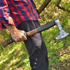Engraved Viking Axe with Ashwood Handle Sigurd AXE103BLK