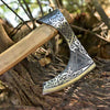 Viking Axe with Walnut Handle I Norse AXE101GLD