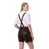 Women’s Oktoberfest Outfit – Chocolate Brown Suede Lederhosen Shorts
