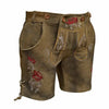 Women’s Lederhosen – Mud Brown Suede Leather Shorts