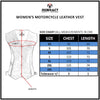 RIDERACT® Women’s Motorcycle Vest | Casual Adjustable Female Leather Vest – Ana