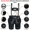 Women's Oktoberfest Costume – Black Suede Leather Lederhosen Shorts
