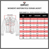 RIDERACT® Women’s Denim Motorcycle Jacket – Reinforced Road Rush Blue
