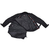 RIDERACT® Waxed Cotton Motorcycle Jacket | Black Stellar Biker Jacket