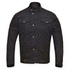 RIDERACT® Waxed Cotton Motorcycle Jacket | Black Stellar Biker Jacket