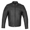 RIDERACT® Mens Leather Motorcycle Jacket | Black Moto Jacket