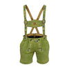 Women's Oktoberfest Costumes Suede Leather Lederhosen Short Green