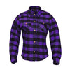 RIDERACT® Reinforced Women’s Motorcycle Shirt | Road Series Purple