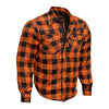 RIDERACT® Men's Motorcycle Shirt | Reinforced Road Series Riding Shirt Orange