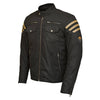 RIDERACT® Cotton Waxed Motorcycle Jacket | Avista Waterproof Biker Jacket