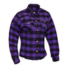 RIDERACT® Reinforced Women’s Motorcycle Shirt | Road Series Purple