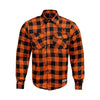 RIDERACT® Men's Motorcycle Shirt | Reinforced Road Series Riding Shirt Orange