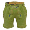 Women's Oktoberfest Costumes Suede Leather Lederhosen Short Green