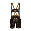 Women's Oktoberfest Costumes | Suede Leather Lederhosen Short Black