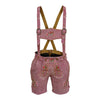 Womens Lederhosen Suede Leather Short Rose Pink Oktoberfest Costume