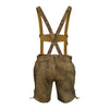 Women's Lederhosen Suede Leather Short Mud Brown Oktoberfest Outfit