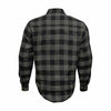 RIDERACT® Men’s Flannel Motorcycle Shirt | Reinforced Checked Road Series Grey