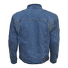 RIDERACT® Men's Denim Motorcycle Jacket Blue | Reinforced Biker Jacket Road Rush