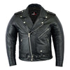 RIDERACT® Mens Leather Biker Jacket Brando Style Native Motorcycle Jacket