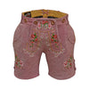 Womens Lederhosen Suede Leather Short Rose Pink Oktoberfest Costume