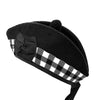 Glengarry Hat Black & White Diced
