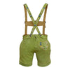 Women's Oktoberfest Costumes Suede Leather Lederhosen Short Green