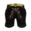 Women's Oktoberfest Costumes | Suede Leather Lederhosen Short Black