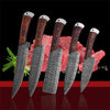 Handmade Damascus Chef Knife Set with Brown Handles Meat Knife Set AMK053BRN