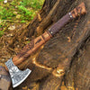 Celtic Viking Axe Hatchet with Natural Wood Leather Wrapped Björn AXE041BRN