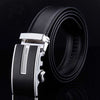 Adjustable Leather Belt Auto locking Buckle 101B Silver