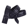Fashion Designer Croc Pattern Leather Belt Alligator Pin Buckle