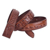 Fashion Designer Croc Pattern Leather Belt Alligator Pin Buckle
