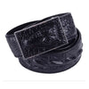 Fashion Designer Croc Pattern Leather Belt Alligator Pin Buckle