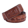 Fashion Designer Croc Pattern Leather Belt Alligator Pin Buckle
