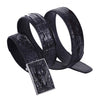 Fashion Designer Croc Pattern Leather Belt Alligator Pin Buckle