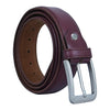 Men's Dress Leather Belt Salika Red Brown
