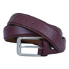 Men's Dress Leather Belt Salika Red Brown