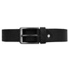 Formal Designer Crocodile Grain Leather Belt Black