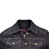 RIDERACT® Womens Denim Biker Jacket | Reinforced Motorcycle Jacket Road Rush Black