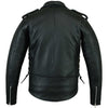 RIDERACT® Mens Leather Motorcycle Jacket | Brando Adjustable Moto Jacket