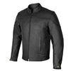 RIDERACT® Mens Leather Motorcycle Jacket | Black Moto Jacket