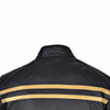 RIDERACT® Mens Leather Motorcycle Jacket | Striper Biker Jacket