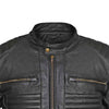 RIDERACT® Mens Motorbike Jacket Black | Combat Style Leather Motorcycle Jacket