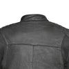RIDERACT® Mens Motorbike Jacket Black | Combat Style Leather Motorcycle Jacket