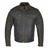 RIDERACT® Mens Leather Motorcycle Jacket | Vintage Distressed Leather Jacket