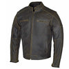 RIDERACT® Mens Leather Motorcycle Jacket | Vintage Distressed Leather Jacket